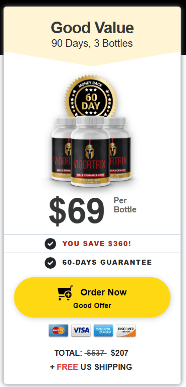 vigortrix 3 bottles price